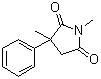 structure of CAS# 77-41-8, Methsuximid