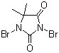 structure of CAS# 77-48-5, 1,3-Dibromo-5,5-dimethylhydantoin