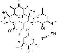 CAS 登录号：7704-67-8, 硫氰酸红霉素