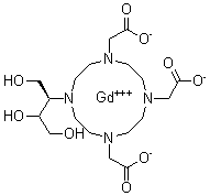CAS # 770691-21-9 (138071-82-6), Gadobutrol, Gadograf, Gadovist, Protovist, ZK 135079,2-[4,10-bis(carboxylatomethyl)-7-[(2R,3S)-1,3,4-trihydroxybutan-2-yl]-1,4,7,10-tetrazacyclododec-1-yl]acetate,gadolinium(3+)
