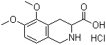 CAS # 77141-34-5, 5,6-Dimethoxy-1,2,3,4-tetrahydro-3-isoquinolinecarboxylic acid hydrochloride, 1,2,3,4-Tetrahydro-5,6-dimethoxy-3-isoquinolinecarboxylic acid hydrochloride