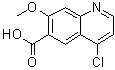 structure of CAS# 771464-30-3, 4-Chloro-7-methoxy-6-quinolinecarboxylic acid