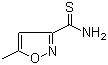 CAS # 77358-26-0, 5-Methyl-3-isoxazolecarbothioamide, 5-Methylthio-3-isoxazolecarboxamide