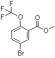 structure of CAS# 773874-13-8, 5-Bromo-2-trifluoromethoxybenzoic acid methyl ester