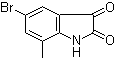 structure of CAS# 77395-10-9, 5-溴-7-甲基-1H-吲哚-2,3-二酮