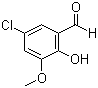 structure of CAS# 7740-05-8, 5-氯-2-羟基-3-甲氧基苯甲醛