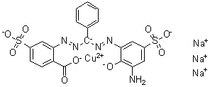CAS # 77743-24-9, Trisodium [2-[[[(3-amino-2-hydroxy-5-sulfophenyl)azo]phenylmethyl]azo]-4-sulfobenzoato]cuprate