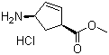 CAS 登录号：77745-25-6, 顺式-4-氨基环戊-2-烯-1-甲酸甲酯盐酸盐