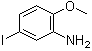 structure of CAS# 77770-09-3, 5-Iodo-2-methoxyaniline