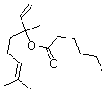 CAS 登录号：7779-23-9, 己酸 1,5-二甲基-1-乙烯基-4-己烯酯