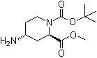 structure of CAS# 778646-95-0, (2R,4R)-4-氨基-1,2-哌啶二甲酸 1-叔丁基 2-甲基酯