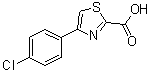 structure of CAS# 779320-20-6, 4-(4-氯苯基)-2-噻唑羧酸