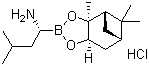 structure of CAS# 779357-85-6, (R)-1-Amino-3-methylbutylboronic acid pinanediol ester hydrochloride