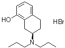 structure of CAS# 78095-19-9, (7R)-7-(Dipropylamino)-5,6,7,8-tetrahydro-1-naphthalenol hydrobromide