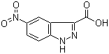 structure of CAS# 78155-76-7, 5-硝基吲唑-3-羧酸