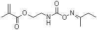 CAS # 78279-10-4, 2-[O-(1'-Methylpropylideneamino)oxycarbonylamino]ethyl methacrylate, Karenz MOI-BM, MOI-BM, Methacrylic acid 2-[[[[(1-methylpropylidene)amino]oxy]carbonyl]amino]ethyl ester