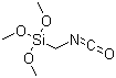 CAS # 78450-75-6, 1-Trimethoxysilylmethyl isocyanate, 1-Isocyanatomethyltrimethoxysilane, (Isocyanatomethyl)trimethoxysilane