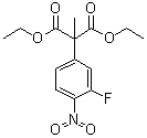 structure of CAS# 78543-06-3, 2-(3-氟-4-硝基苯基)-2-甲基丙二酸二乙酯