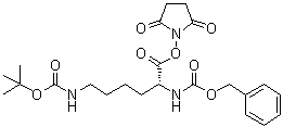 structure of CAS# 78603-23-3, N6-[叔丁氧羰基]-N2-[苄氧羰基]-D-赖氨酸琥珀酰亚胺基酯