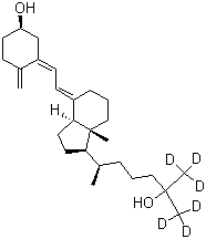 CAS 登录号：78782-98-6, 25-二羟基维生素 D3-d<sub>6</sub>