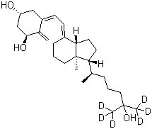 structure of CAS# 78782-99-7, 1-alpha,25-二羟基维生素 D3-d<sub>6</sub>