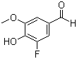 structure of CAS# 79418-78-3, 3-Fluoro-4-hydroxy-5-methoxybenzaldehyde