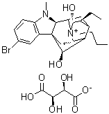 CAS # 79731-87-6, (17R,21alpha)-10-Bromo-17,21-dihydroxy-4-propylajmalanium salt with (2R,3R)-2,3-dihydroxybutanedioic acid (1:1)