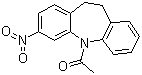 structure of CAS# 79752-03-7, 1-(3-硝基-10,11-二氢-5H-二苯并[b,f]氮杂卓-5-基)乙酮