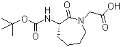 structure of CAS# 79839-29-5, (S)-3-[(叔丁氧羰基)氨基]六氢-2-氧代-1H-氮杂卓-1-乙酸