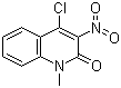 structure of CAS# 79966-13-5, 4-Chloro-1-methyl-3-nitro-1H-quinolin-2-one