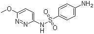 CAS 登录号：80-35-3, 磺胺甲氧哒嗪, 4-氨基-N-(6-甲氧基-3-哒嗪基)苯磺酰胺, 3-对氨基苯磺酰胺基-6-甲氧基哒嗪