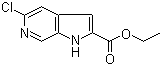 structure of CAS# 800401-67-6, 5-氯-1H-吡咯并[2,3-c]吡啶-2-甲酸乙酯