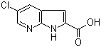 structure of CAS# 800401-84-7, 5-氯-1H-吡咯并[2,3-b]吡啶-2-甲酸