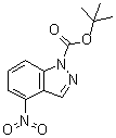 structure of CAS# 801315-75-3, 4-硝基-1H-吲唑-1-羧酸叔丁酯