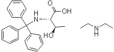 structure of CAS# 80514-77-8, N-(Triphenylmethyl)-L-threonine compd. with N-ethylethanamine