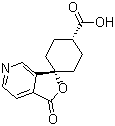 structure of CAS# 807320-43-0, 顺式-1'-氧代-螺[环己基-1,3'(1'H)-呋喃并[3,4-c]吡啶]-4-羧酸
