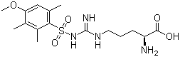 structure of CAS# 80745-10-4, N'-(4-Methoxy-2,3,6-trimethylbenzenesulfonyl)-L-arginine