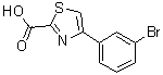 structure of CAS# 808128-00-9, 4-(3-Bromophenyl)-1,3-thiazole-2-carboxylic acid