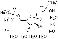 structure of CAS# 81028-91-3, D-Fructose-1,6-diphosphate trisodium salt octahydrate