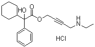CAS # 81039-77-2, alpha-Cyclohexyl-alpha-hydroxybenzeneacetic acid 4-(ethylamino)-2-butynyl ester hydrochloride