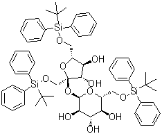 CAS # 81086-97-7, 1,6-Bis-O-[(1,1-dimethylethyl)diphenylsilyl]-beta-D-fructofuranosyl 6-O-[(1,1-dimethylethyl)diphenylsilyl]-alpha-D-glucopyranoside