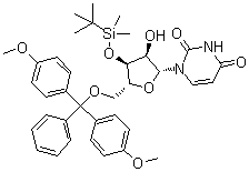 structure of CAS# 81246-81-3, 5'-O-[二(4-甲氧基苯基)苯基甲基]-3'-O-[(叔丁基)二甲基硅烷基]尿苷