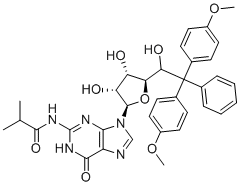 structure of CAS# 81246-83-5, 5'-O-DMT-N2-异丁酰基鸟苷