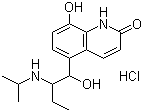CAS 登录号：81262-93-3, 盐酸丙卡特罗, 5-(1-羟基-2-异丙胺基丁基)-8-羟基-2(1H)-喹诺酮盐酸盐
