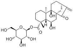 CAS 登录号：81263-98-1, 等效-6,9-二羟基-15-氧代-16-贝壳杉烯-19-酸 beta-D-吡喃葡萄糖酯