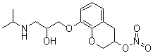 CAS # 81486-22-8, Nipradolol, 3,4-Dihydro-8-[2-hydroxy-3-[(1-methylethyl)amino]propoxy]-2H-1-benzopyran-3-ol 3-nitrate, K 351, KT 210, Nipradilol
