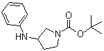 structure of CAS# 816468-24-3, 3-(苯基氨基)-1-吡咯烷羧酸叔丁酯