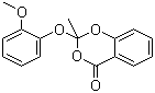 CAS 登录号：81674-79-5, 胍美柳, 2-(2-甲氧基苯氧基)-2-甲基-4H-1,3-苯并二恶烷-4-酮