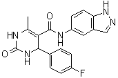 structure of CAS# 817194-38-0, 4-(4-氟苯基)-1,2,3,4-四氢-N-1H-吲唑-5-基-6-甲基-2-氧代-5-嘧啶甲酰胺