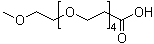 structure of CAS# 81836-43-3, 4,7,10,13,16-Pentaoxaheptadecanoic acid